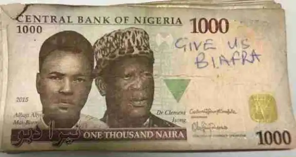 See What Was Written On A 1000 Naira Note That Was Paid To Me Today in Lagos